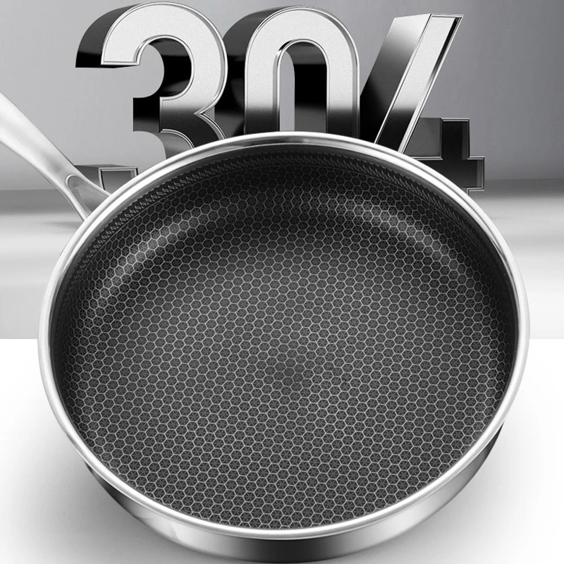 Padella Antiaderente 28 Cm In Acciaio Inox Con Rivestimento Ceramico – Senza PFAS/PFOA – Adatta A Induzione – Manico Freddo