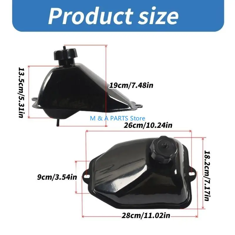 U1JF 고용량 금속 연료 탱크 컨테이너 50cc 125cc ATV 쿼드에 적합 야외 모터 스포츠 교체 액세서리