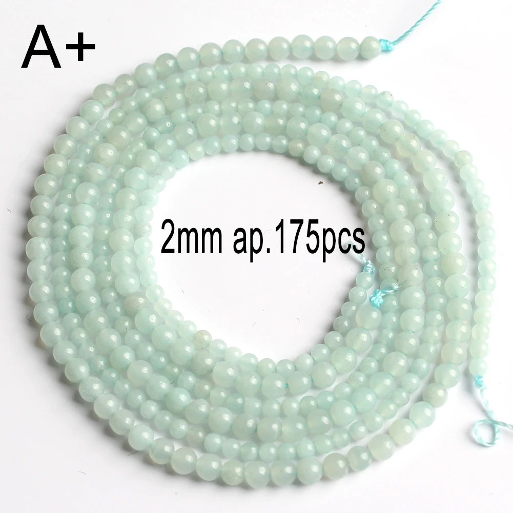 Blue Amazonite Natural Stone Beads - Variety Pack for Jewelry Making and DIY Accessories