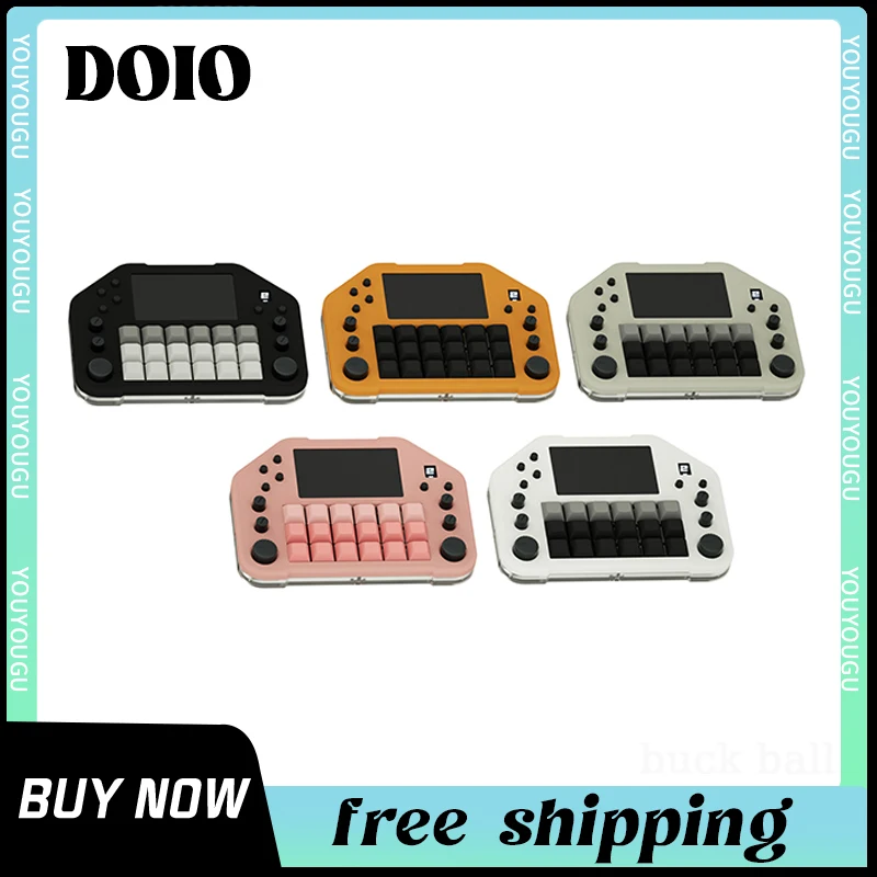 

Doio KB18 Mini Mechanical Keyboard With OLED Wired Hot-Swap CNC Keypad RGB Backlight Customization XDA Keycap Keyboard QMK VIA
