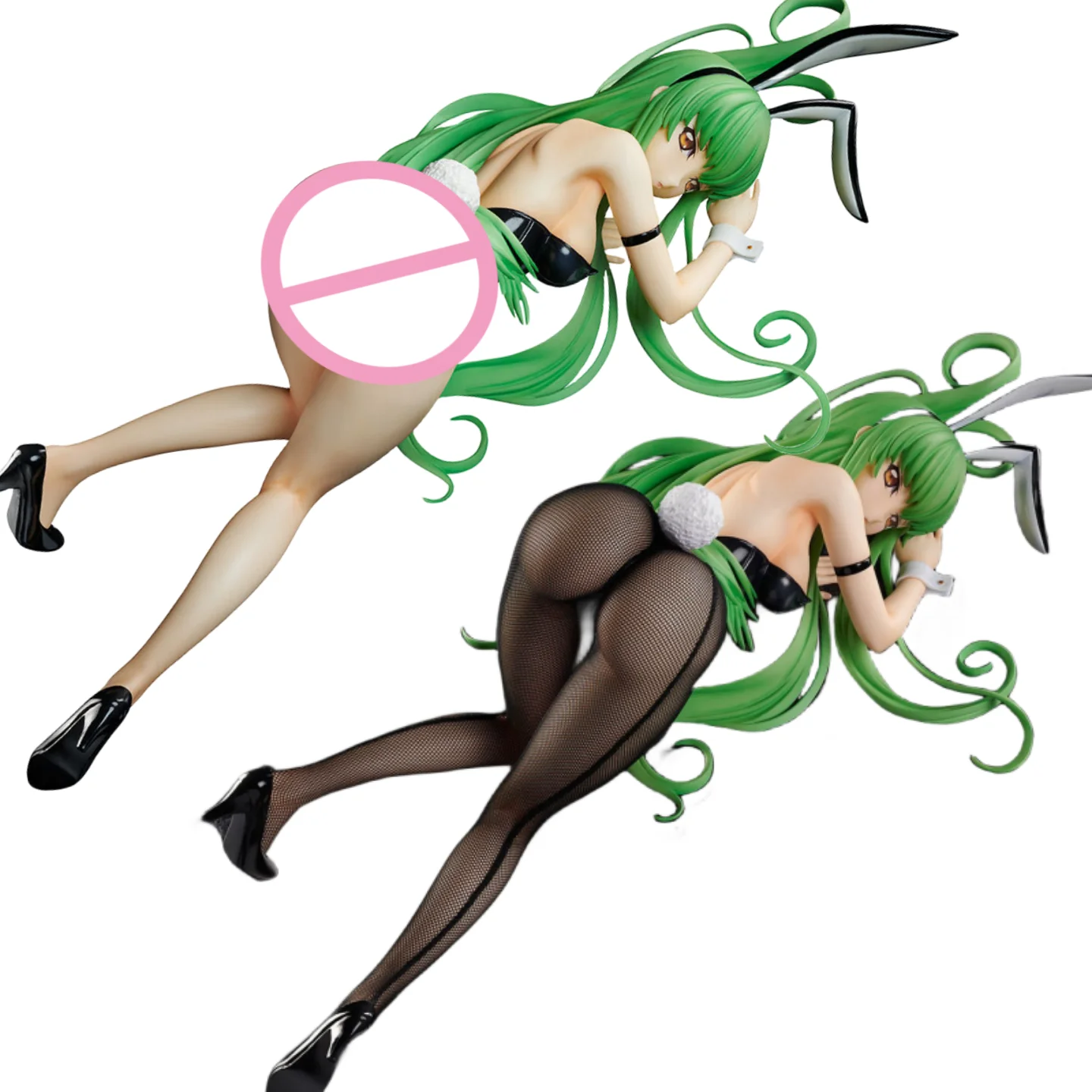 

FREEing B-style Code Geass Hangyaku no Lelouch C.C. Anime Bunny Girl Figure PVC Action Figure Adults Collection Model Doll Gifts