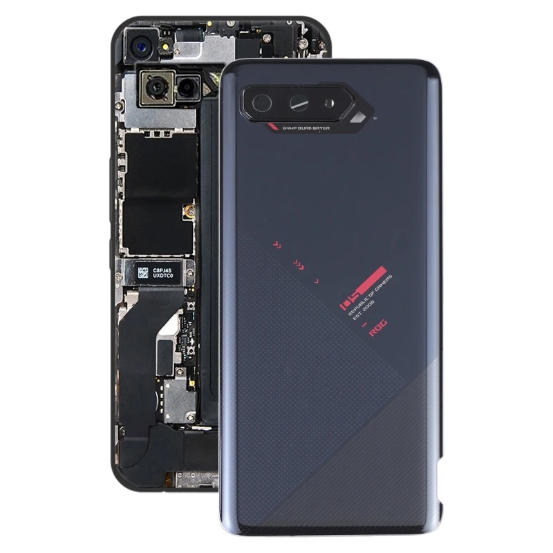 아수스 ROG 폰 5 ZS673KS 용 유리 배터리 후면 커버, 제트 블랙