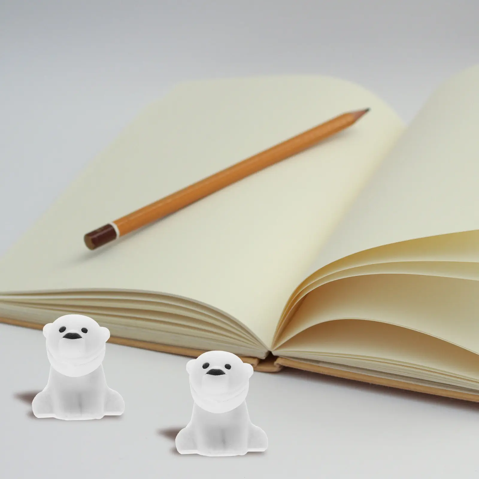 20Pcs 북극곰 고무 지우개 귀여운 동물 지우개 쉬운 지우기 연필 자국 분리 재조립 퍼즐 학습 도구
