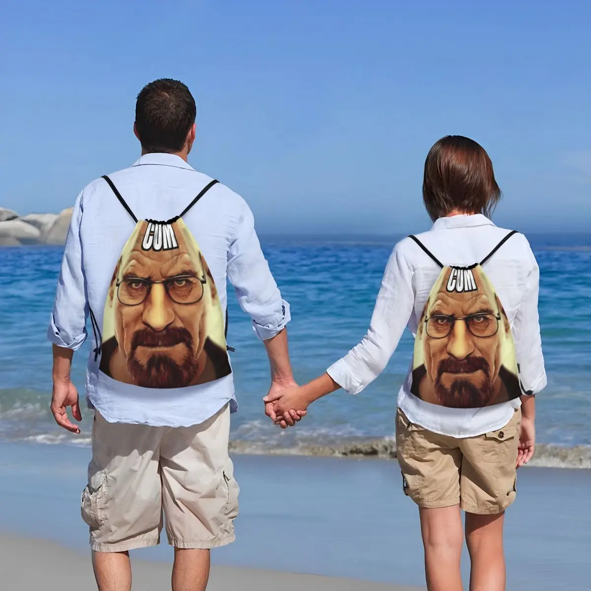 Custom Breaking Bad Drawstring Backpack Women Men Gym Sport Sackpack Foldable Walter White Meme Training Bag Sack 6