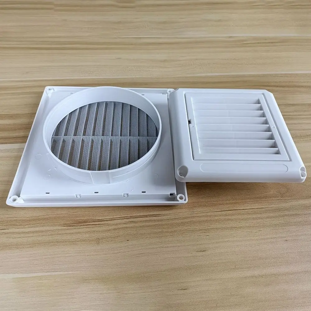 With Flaps Air Vent Grille Ventilation Cover With Insect Screen 150*150mm/200*200mm Air Outlet Ventilation Cover PP