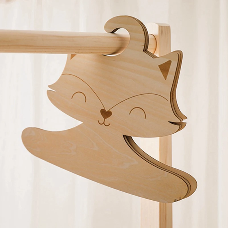 Baby Clothes Hangers- Wooden Baby Hangers For Nursery Adorable Cartoon  Shaped Kids Hangers,infant C