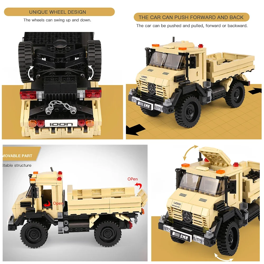 DIY Car Truck Building Block Set Toys Self Assembly Model Creative Desktop Decor Jeep Bricks Toy for kids Educational - 5