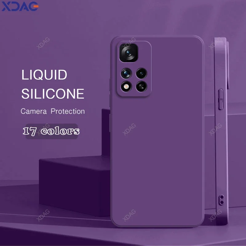 Custodia HULLIN In Silicone Color Viola Erba Per OnePlus 11 5G | Sottile E Antiscivolo