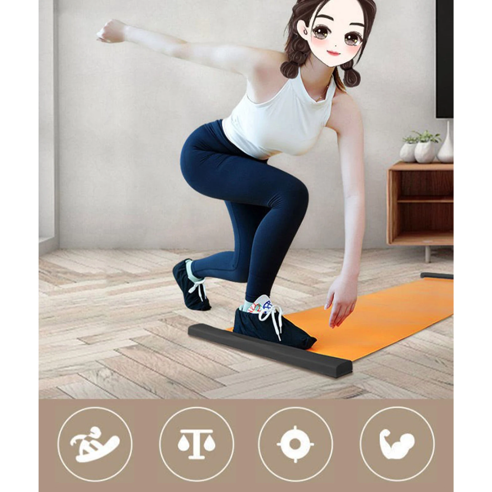 

Slide Board 180x50cm Speed Skating Training Blanket Sliding Board Skating Training Tool Hockey Training Slide Board for Indoor