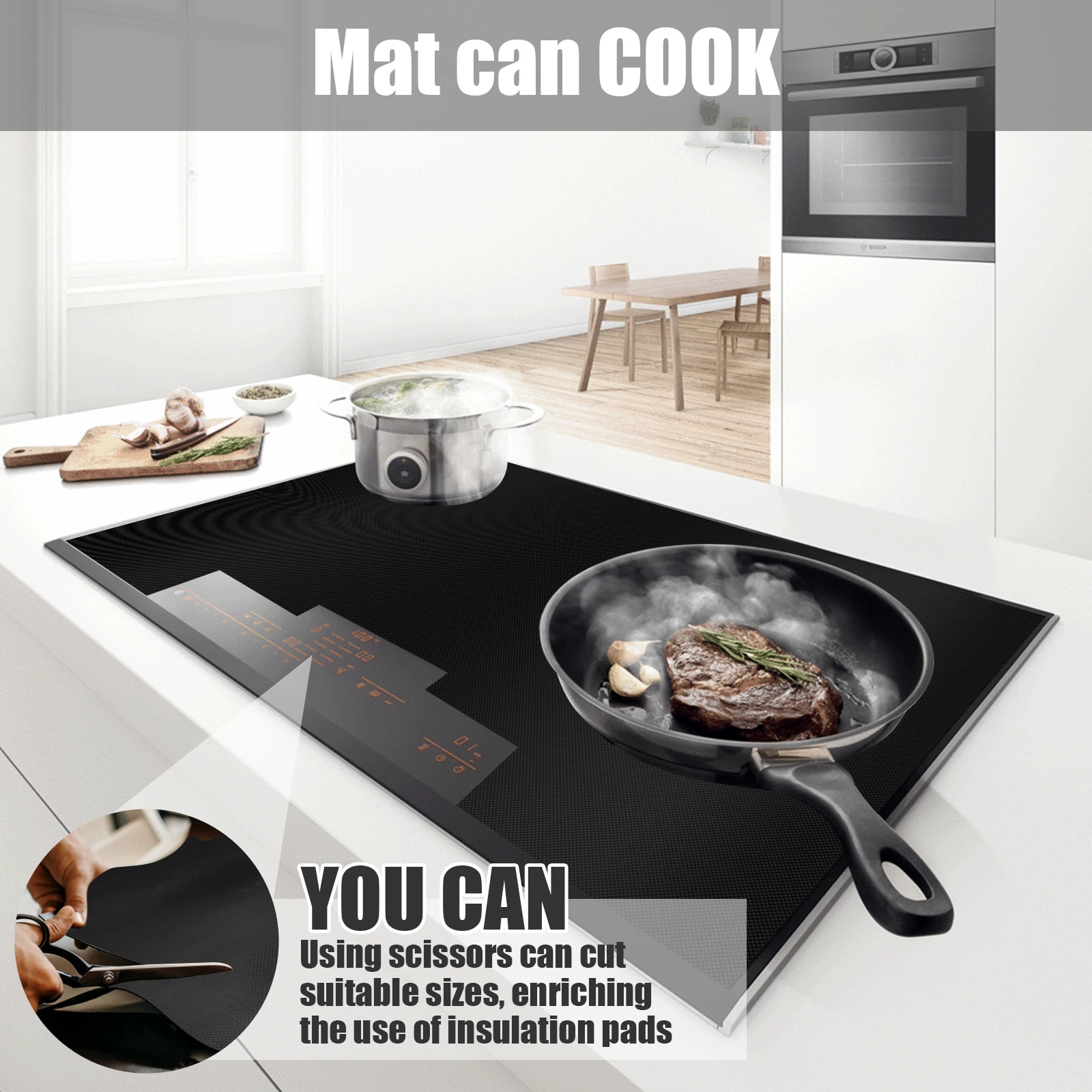 Induction Cooker Protector Mat Silicone Induction Cook Mat Non-Slip Baking Plate Protection Pad Multipurpose Kitchen Accessories induction cooker mat
