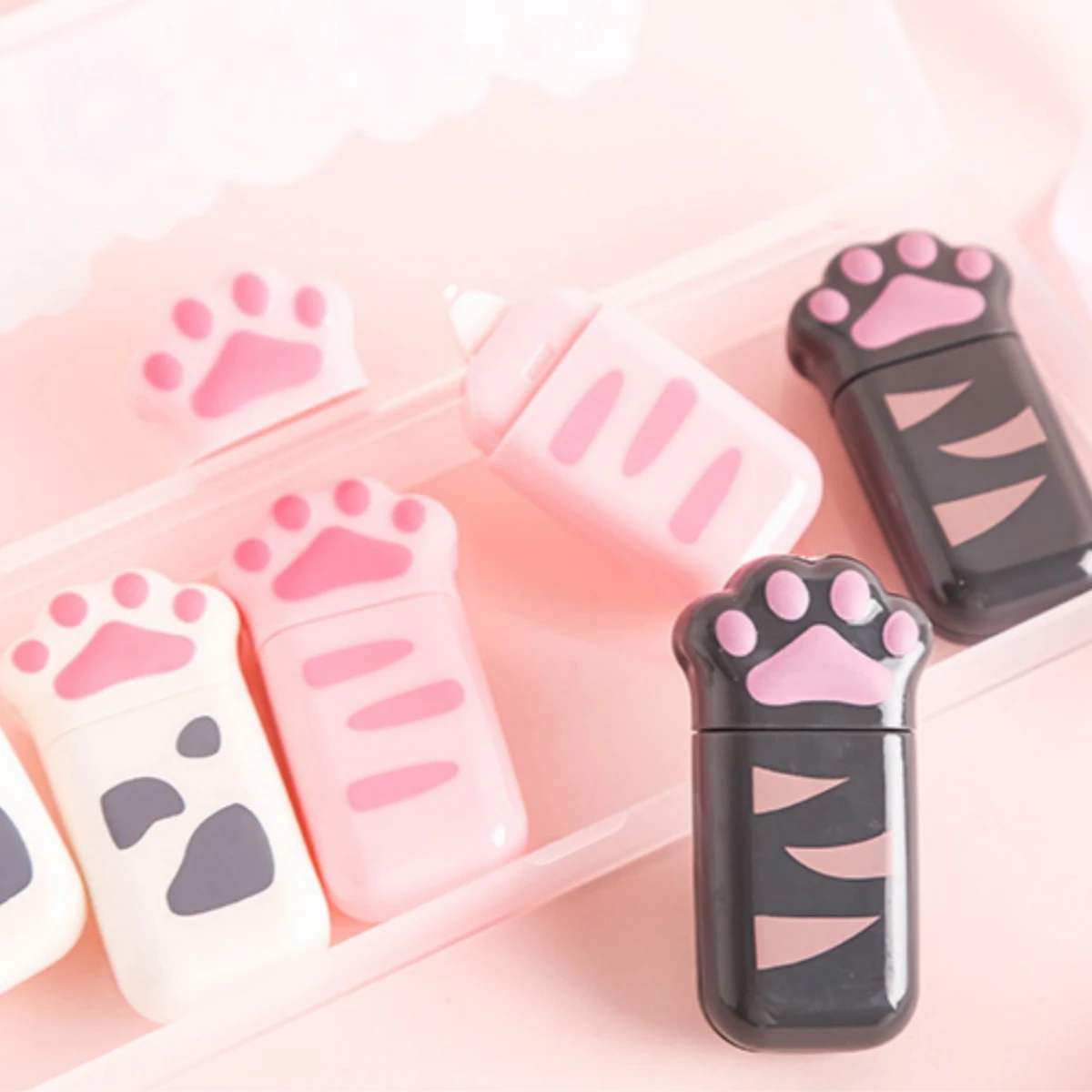 휴대용 화이트 아웃 교정 테이프, 고양이 발톱, 프로모션 선물, 학생상, 학교 사무용품, 6m 세트 당 6 개