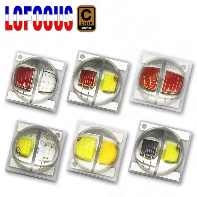 10 個 2*1 ワット 2*2 ワットデュアルカラー LED チップカラー赤