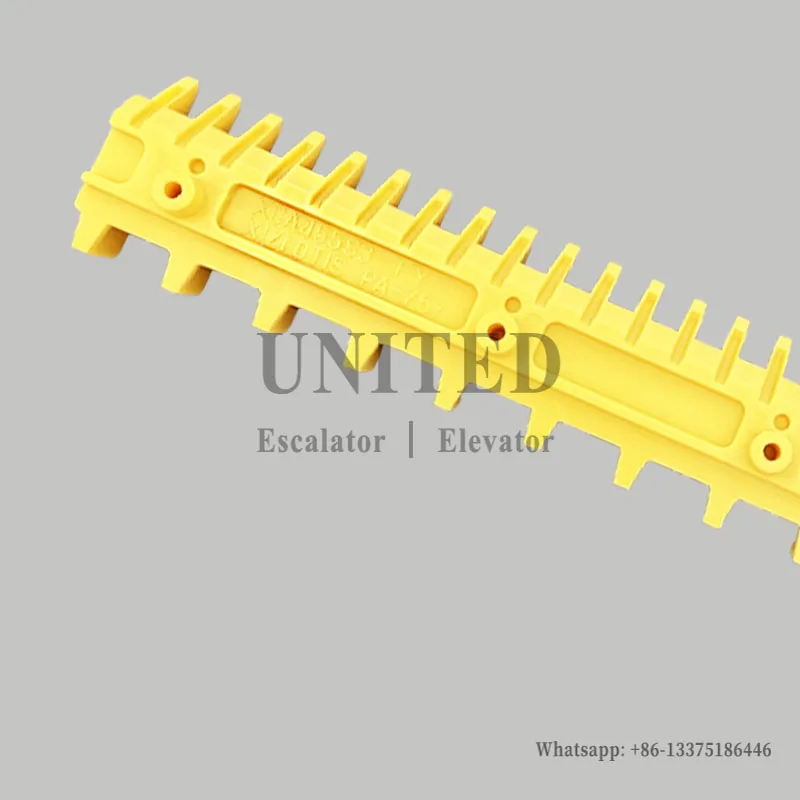 10pcs XCA455S3 Escalator Demarcation Middle 24 Teeth Yellow Plastic Step Edge Strip Step Pallet Parts Escalator Spare Parts