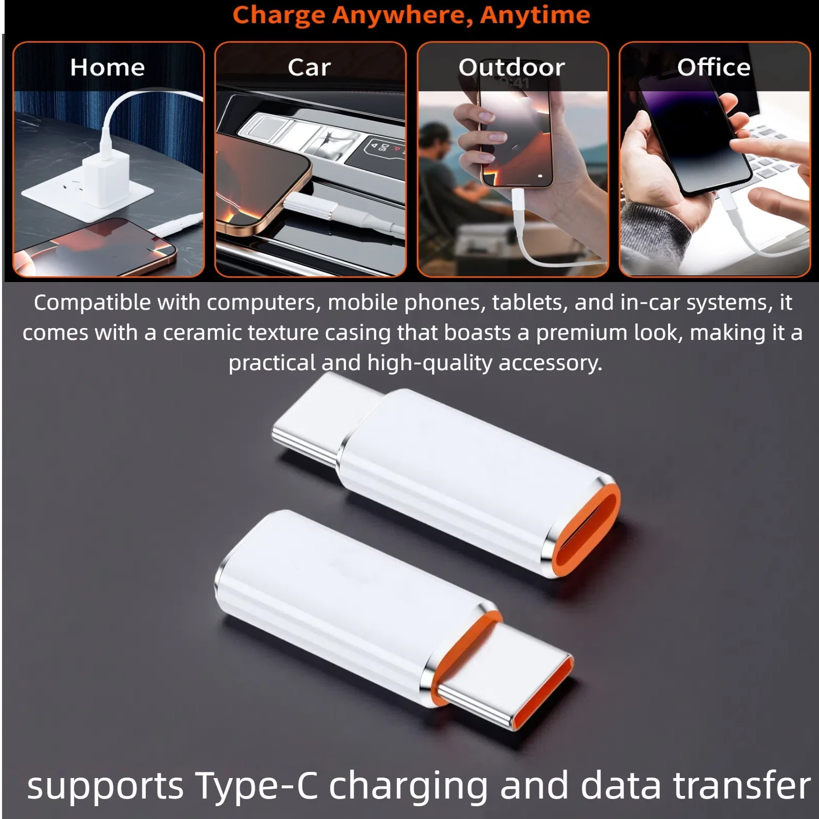 ? USB C 어댑터 컨버터 USB 타입 C(수) - 마이크로 USB(암) OTG 어댑터 타입-C 커넥터
