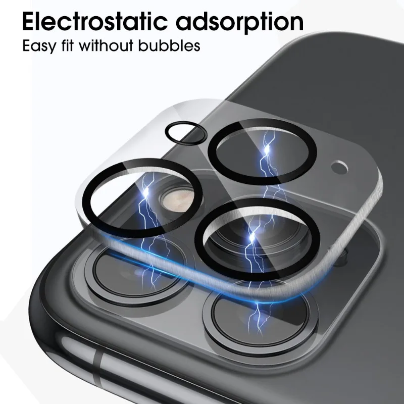 High-Definition Anti-Scratch Tempered Glass Camera Lens Protectors (1-4 Pack)