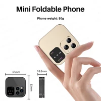 SERVO 2024 New Mini Flip Mobile Phone FM Radio Magic Voice Blacklist Speed Dial Vibration 2SIM Card Small Display Foldable Phone 2