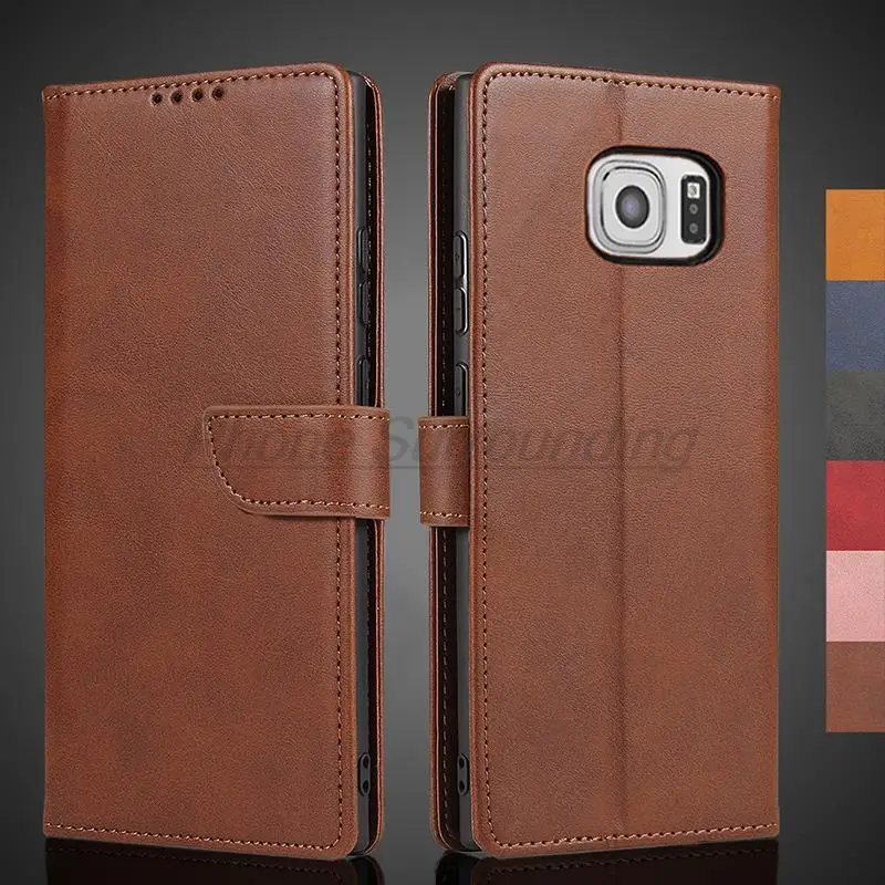 Leather Wallet Flip Cover - Protective Phone Case & Holster