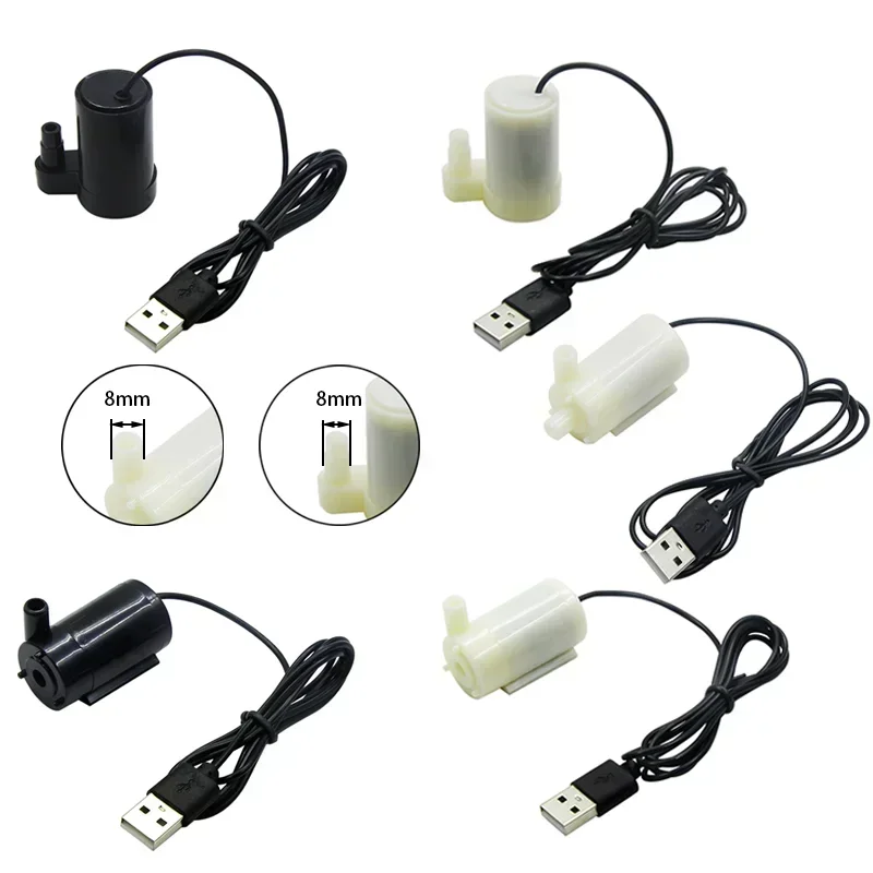Ultra-Quiet DC 5V USB มอเตอร์ไร้แปรง Mini Submersible ปั๊ม Hydroponic ถังปลาหมุนเวียนน้ํากระบวนการน้ําพุน้ําตก 1