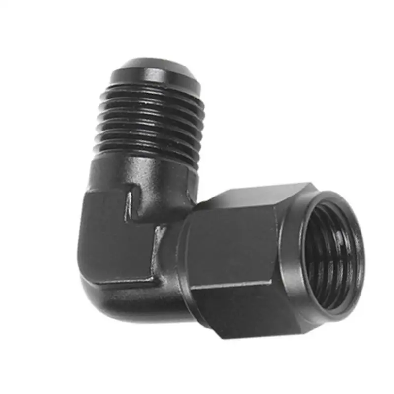 

8an Male To 6an Female 90 Degree Swivel Coupler Union Fitting Adapter 360 Rotation Male Swivel Expander Car Black Aluminum