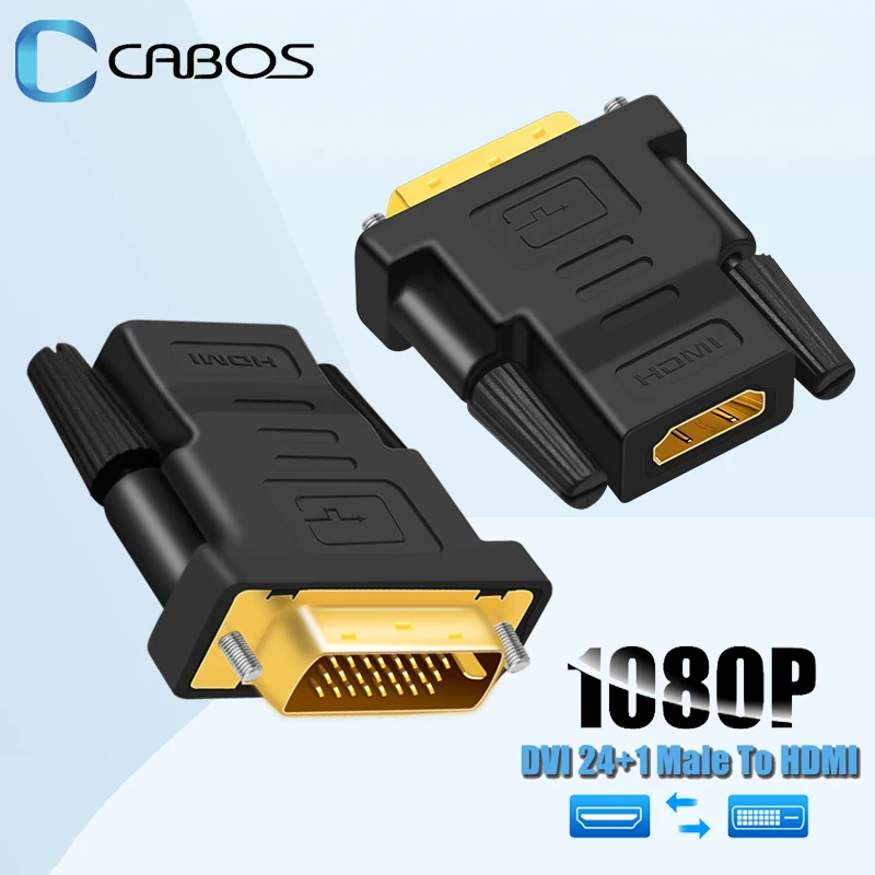 Двунаправленный адаптер DVI-HDMI HD 1080P DVI 24 + 1 штекер-HDMI гнездовой конвертер для