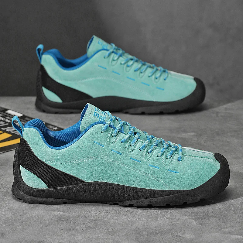 2025 High Quality Mens Hiking Shoes Outdoor Low Ankle Hunting Trekking Sneakers Plus Size Suede Leather Men Tourism Travel Shoes 2