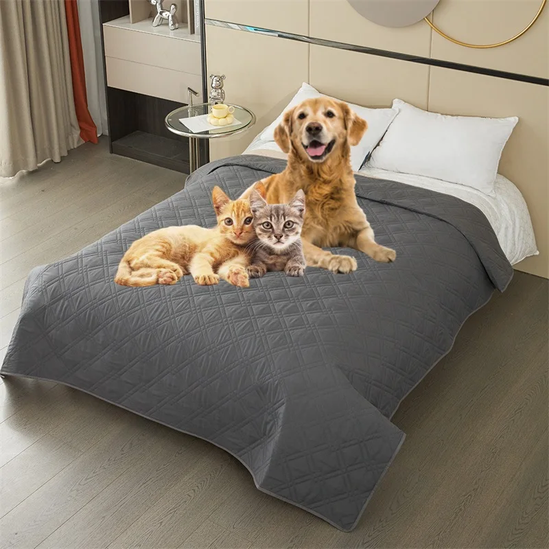 Waterproof Bedspread Pads Non-Slip Bed King Size Bed Sheet Covers Washable  Kids Pet Dog Cat Urine Pad Bed Mattress Protector Mat - AliExpress
