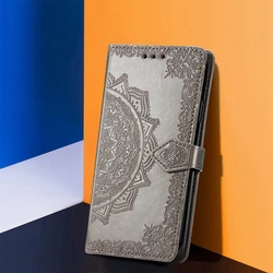 Floral Leather Wallet Flip Cover - Stylish and Elegant Design - Moto G57 (Gray)