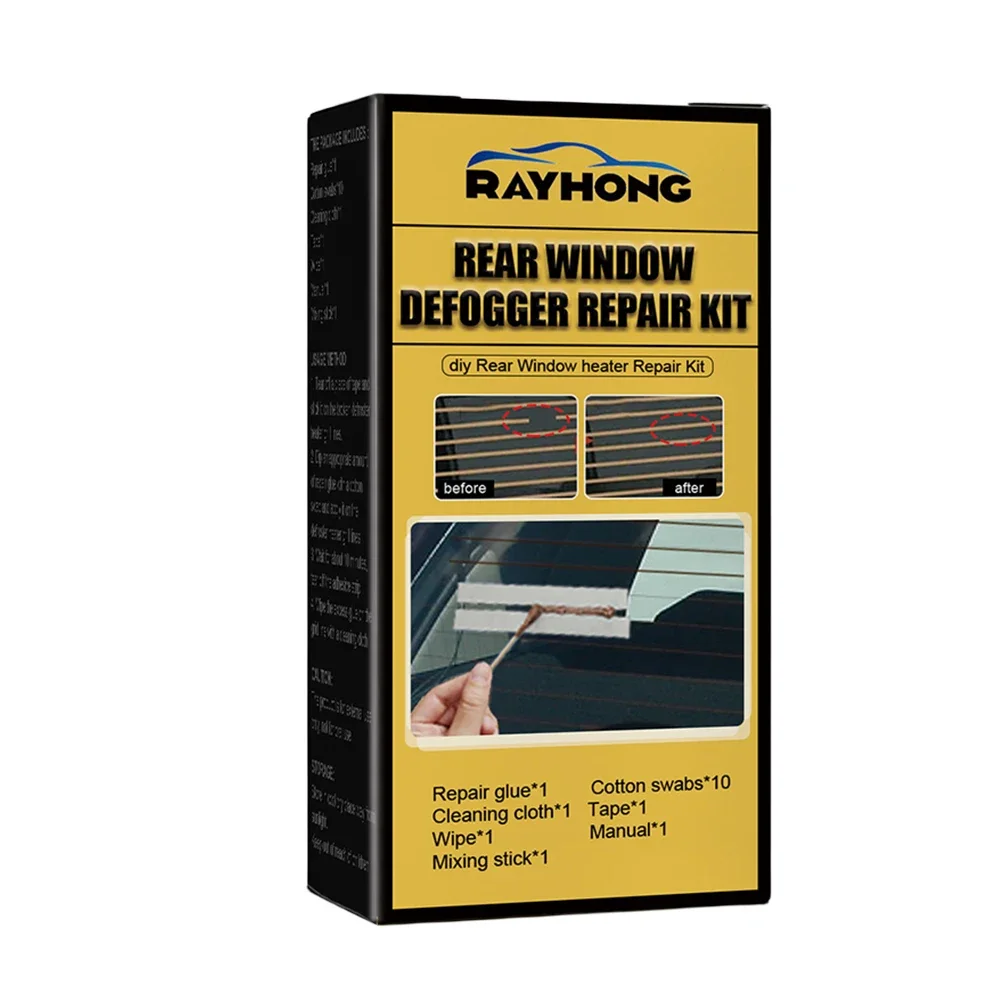 Car Rear Window Defogger Repair Kit Repair Heater Grid Lines Fix Heater Glass Lines Defroster Grid Auto Care Accessories Kit 4