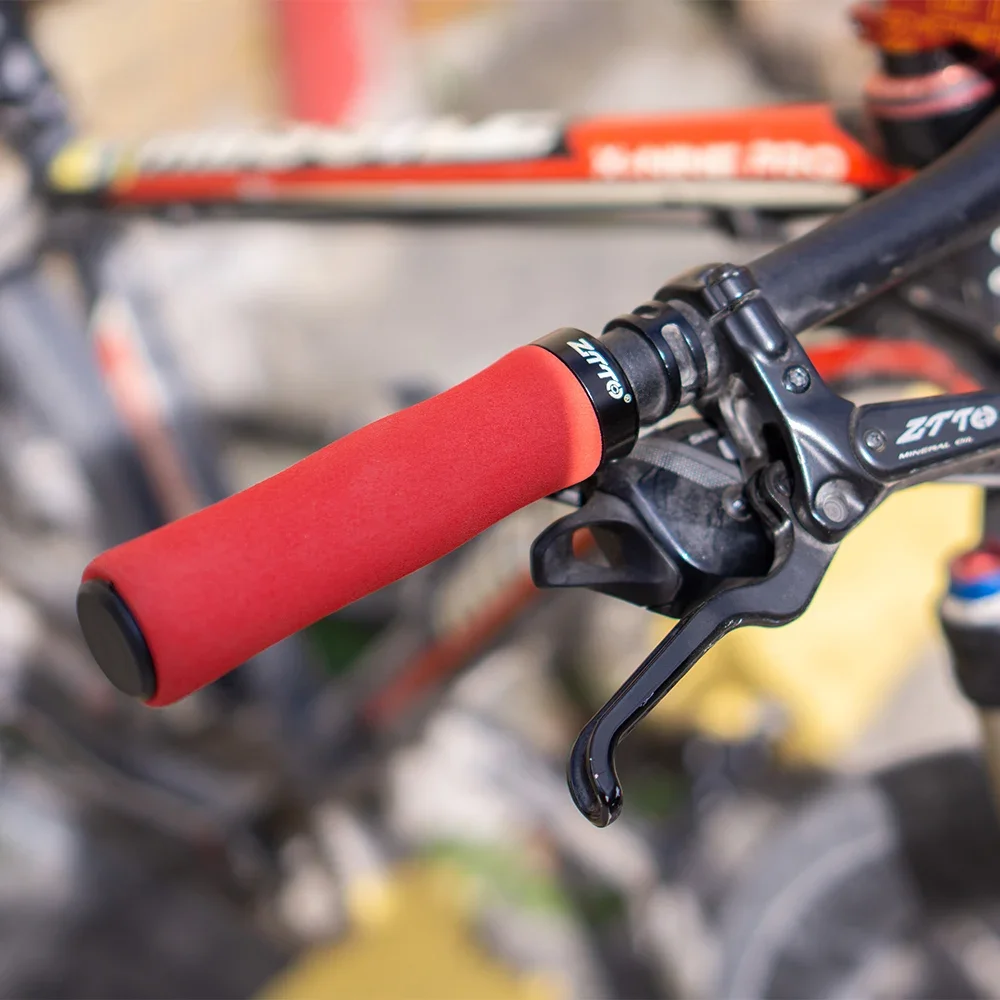 ZTTO MTB-Schwammgriff, stoßfester Schaumstoff, rutschfest, abschließbar, 33 mm, verdickter Griffe, Griff, leichtes Mountainbike, Dual-Verschlussring, 1 Paar – Detail 11