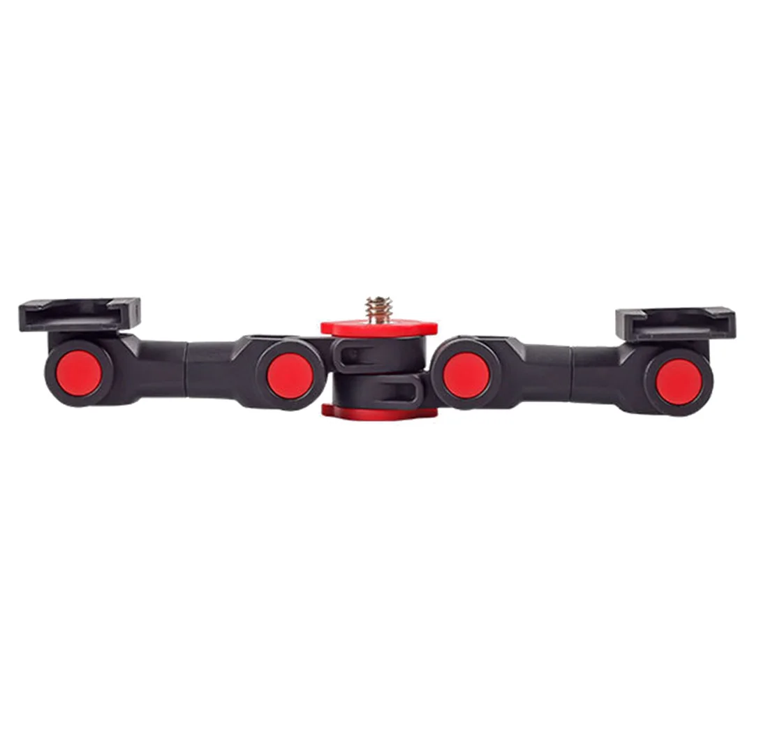 Double Cold Hot Shoe Adapter Mount Extension Holder Video Bracket for Canon for