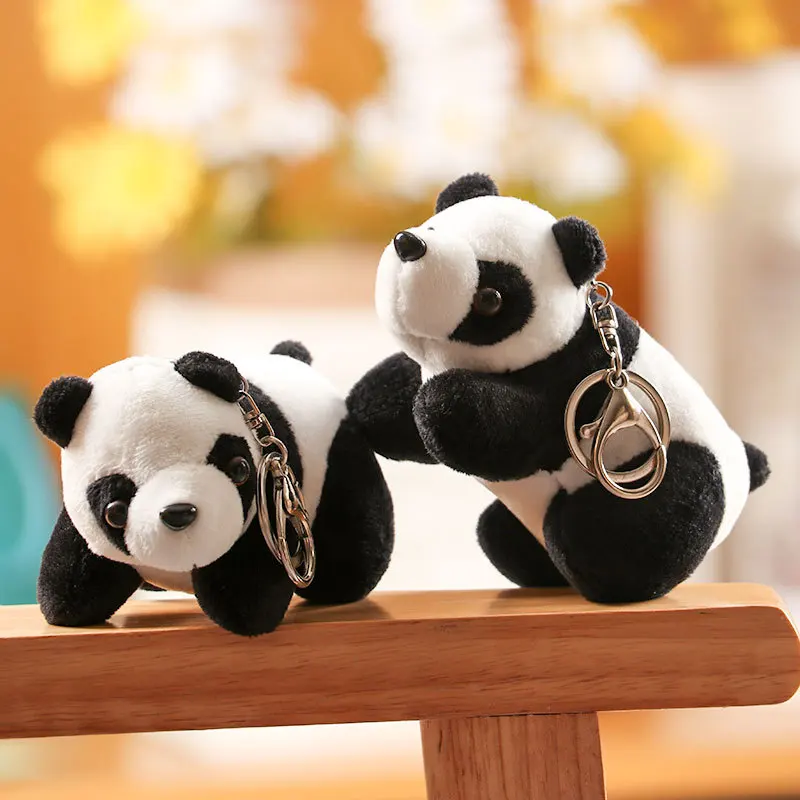 

New Cartoon Plush Cute Panda Keychain For Gifts Backpacks Key Chains Key Ring Men Women Charm Bag Pendant Birthday Gift