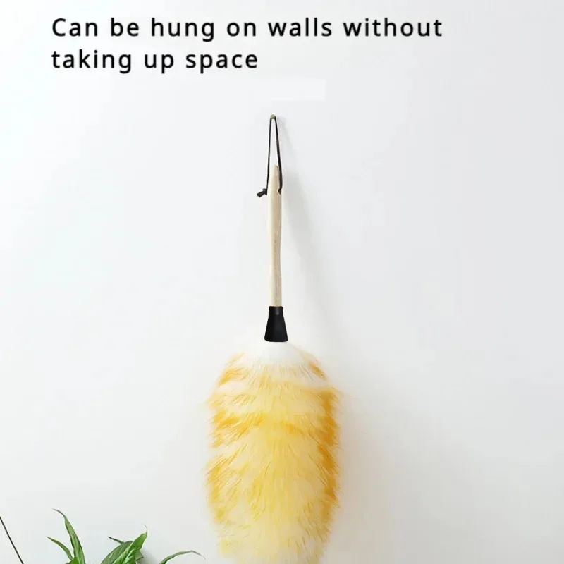 Cleaning Duster Telescopic Duster Brush Wool Duster Brush Telescopic Dust Brush Telescopic Dust Remover 1PC Wool Duster Wood Handle Wool Brush Duster Home Anti-static Dust Sweeping Scalable Lightweight Dusting Cleaning Brush Tool