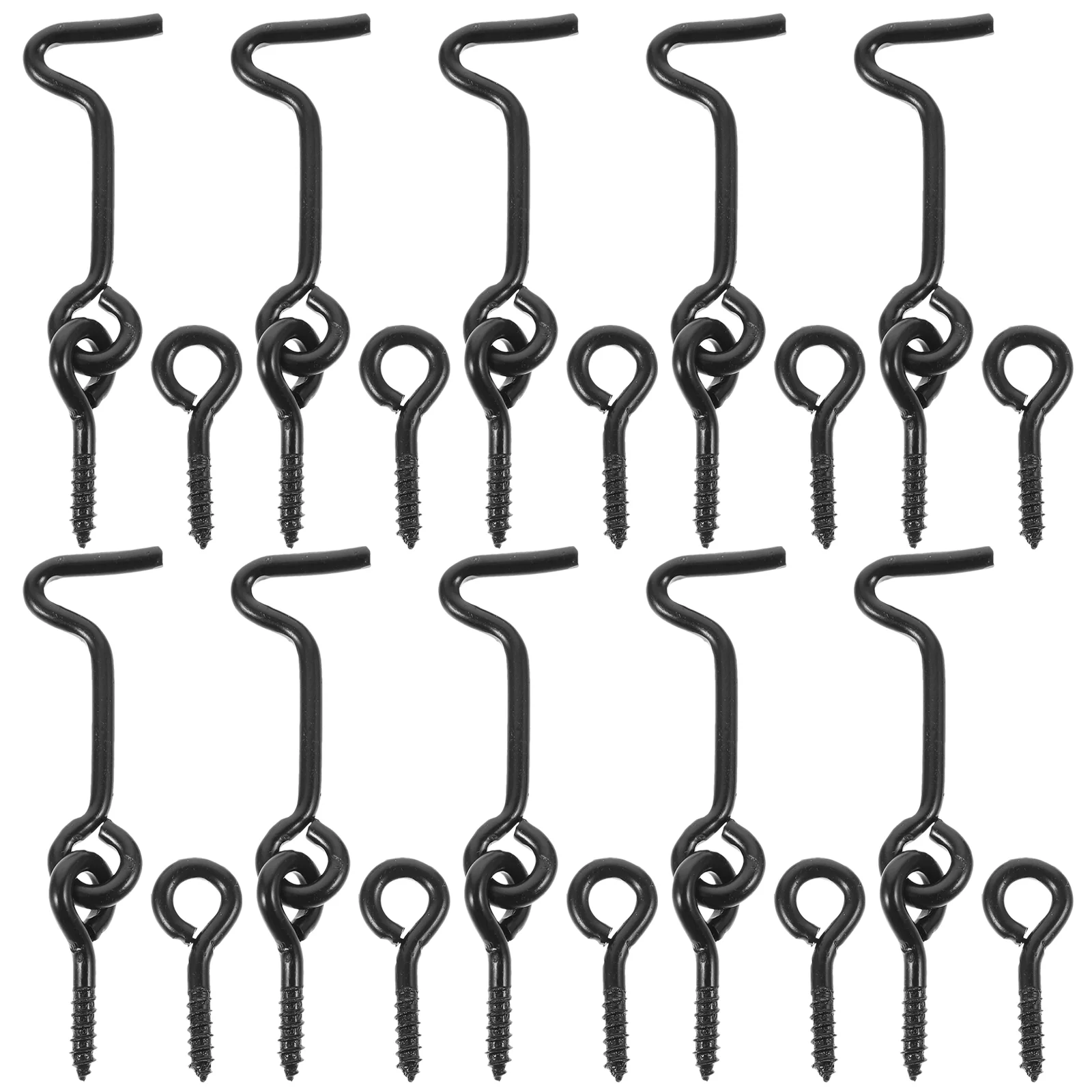 게이트 및 문짝 스윙 창 잠금 장치, 캐빈 후크, 아이 래치, 10 쌍, 4 개, 15 인치
