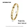 Classic Roman Numeral Stainless Steel Gold Plated Bracelet, High Quality Waterproof Women's Bracelet, Wedding Party Jewelry 2