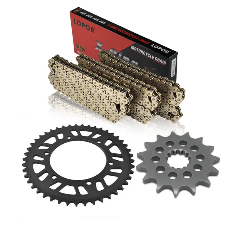 

Motorcycle Front Rear Sprocket Chain Set 520 Kit For Husqvarna 250CR 1990-1994 250WR Enduro 1990-1998 WR250 CR250