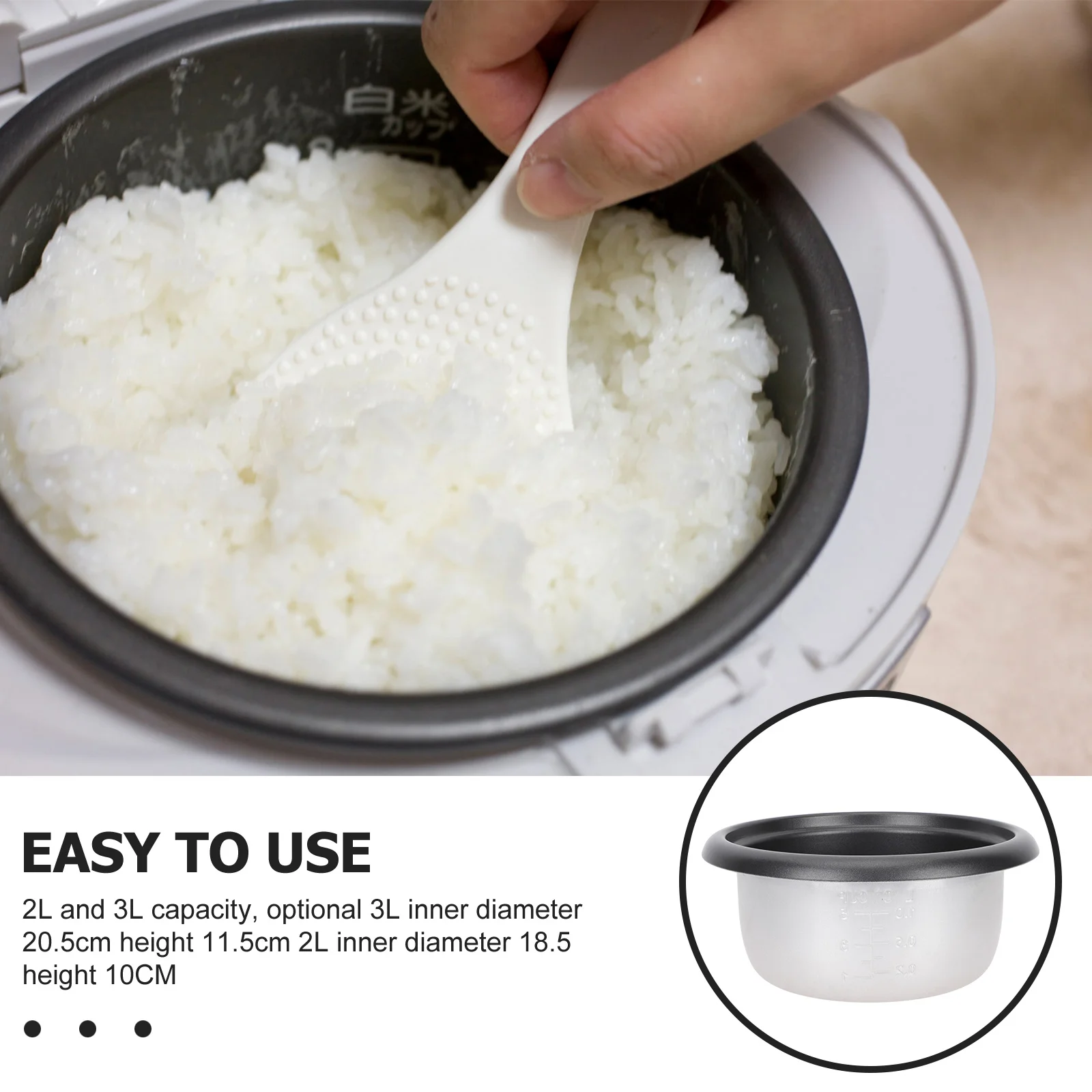 Alloy Material Rice Cooker Liner Non Stick Electric Cooker Inner Pot Cooking Accessories Kitchen Utensils Cookware Parts Dining