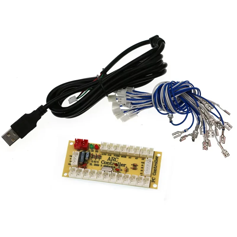 네오 지오 아케이드 게임 DIY 키트 USB 보드 컨트롤러 (PC, 라즈베리 파이 제로, 지연 없음, 미국식 8방향 조이스틱 D)