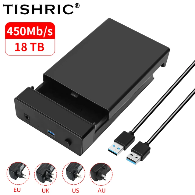 TISHRIC-Boîtier adaptateur de disque dur SSD, boîtier de disque dur externe,  USB 3.5, HD, 18 To, 3.0 pouces - AliExpress