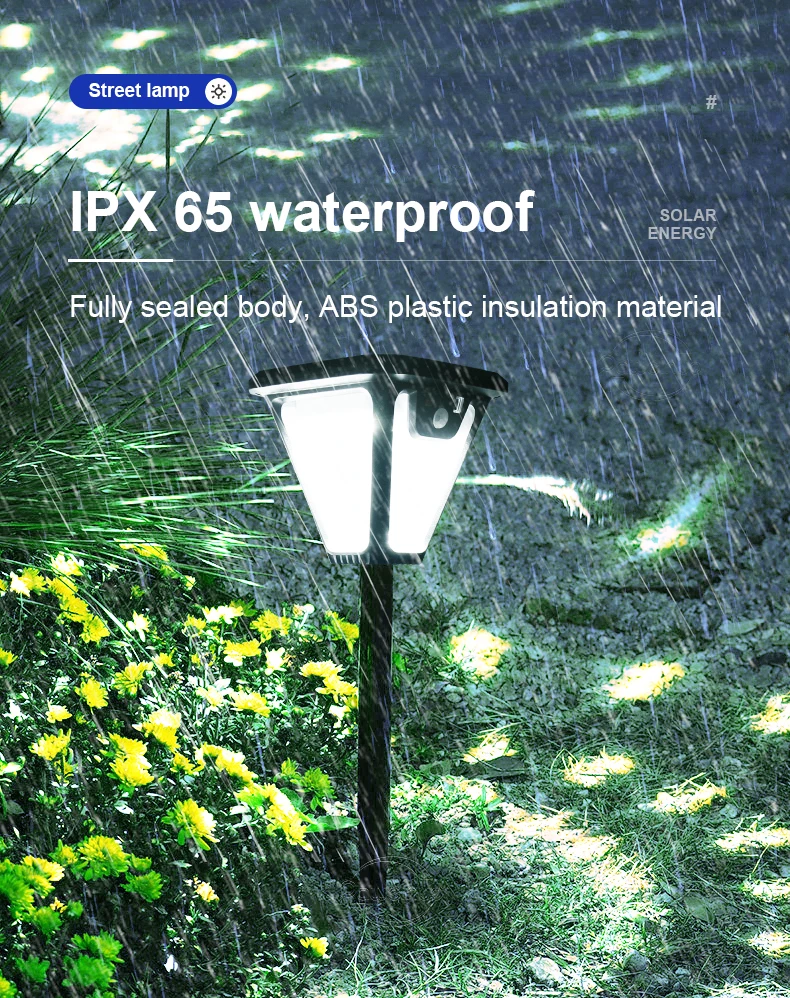 Description Picture 5 of item4000mAh Powerful Outdoor Solar Lights IP65 Waterproof Radar Sensor Solar Lamp 100LED Solar Lawn Light Garden Sunlight Wall Lamp