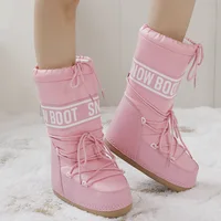 Winter Boots Women Snow Boots Mid-calf Cold-proof Antiskid Thicken Plush Waterproof Thick Platform Space Ski Boots Size 35-43 - Image 2