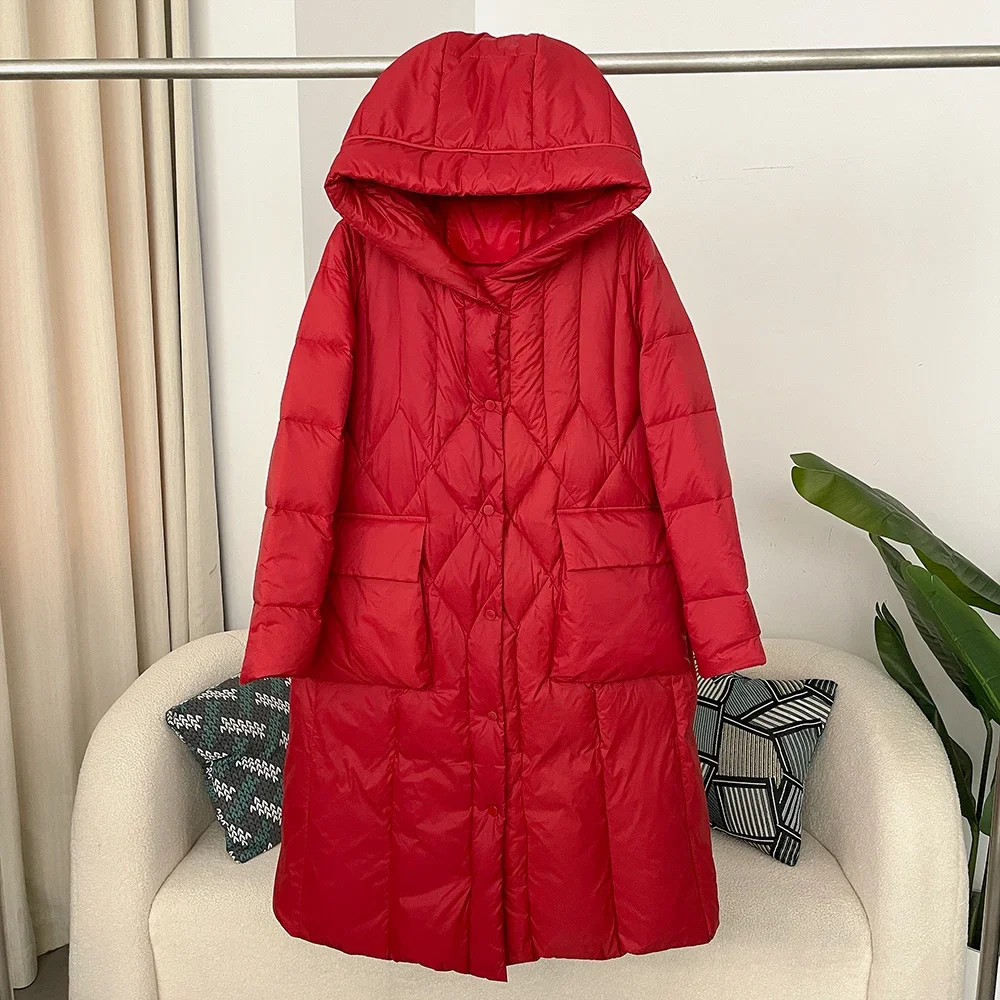 Winter Korean Style Down Jacket Women Short Hooded Loose White Duck Down Fashion Jacket Trend main image 0
