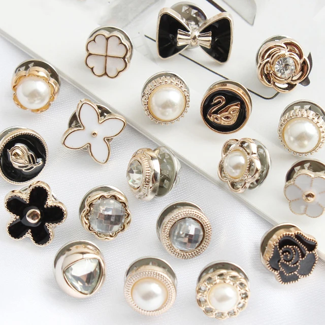 Description Picture 6 of item10pcs/Lot Button Brooch Prevent Accidental Exposure Buttons Brooch Pins Badge Cufflinks Button Detachable Button Clothes Decor