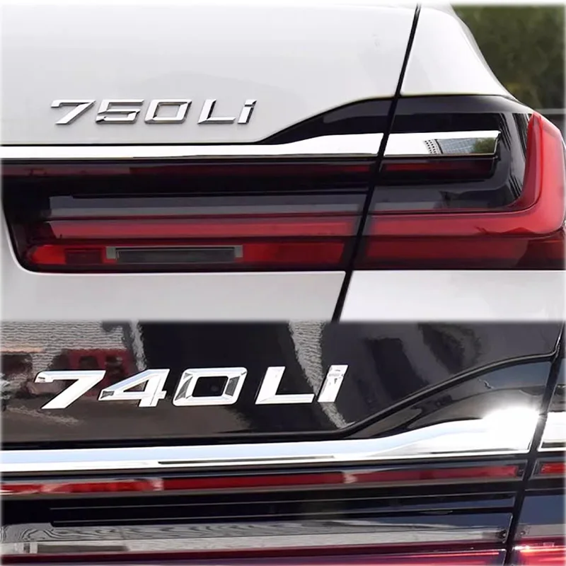 BMW 7 시리즈 730Li 740Li 745Li 750Li 760Li G11 G12 E38 E65 E66 F01 용 3D ABS 자동차 트렁크 레터 로고 데칼 배지 엠블럼 스티커