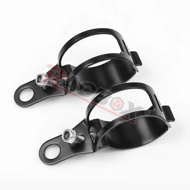 Motorcycle Turn Signal Bracket Motorcycle Light Bracket Metal 35-50mm Front Fork Clamp Left Right Motorcycle Turn Signal Lights Mount Fixed Bracket for Sport Chopper Street Bike