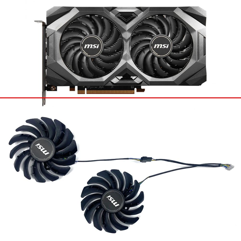 Nuova Ventola Di Raffreddamento 2Pcs 4Pin 87Mm Muslimex 2060 S Rtx2070 Per Ventola Grafica Di Raffreddamento Msi Geforce Rtx 2070 2060 Super Ventus Xs