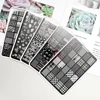 French Nail Art Stamping Plate 14.5X9.5cm Geometry Wave Line Drawing Templates Flower Lace Stamp Nail Charm Mold Stencil Tools @ 3