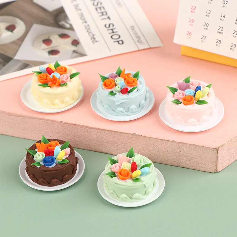 

Dollhouse Miniature Doll Food Dollhouse Accessories Mini Cupcakes Simulation Mini Resin Cake Scene Model DIY Doll House