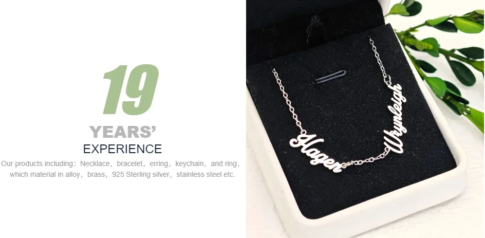 DOREMI Multi Names Stainless Steel Waterproof Personalized Necklace Mini Names Cursive Necklace