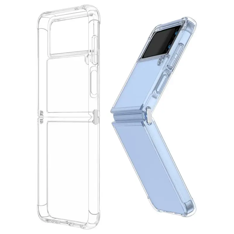

Case For ZFlip 4 5G Transparent TPU Shock Drop Proof Back Cover Z For Galaxy Flip4 Bumper Shell Cover Protective Case For Z