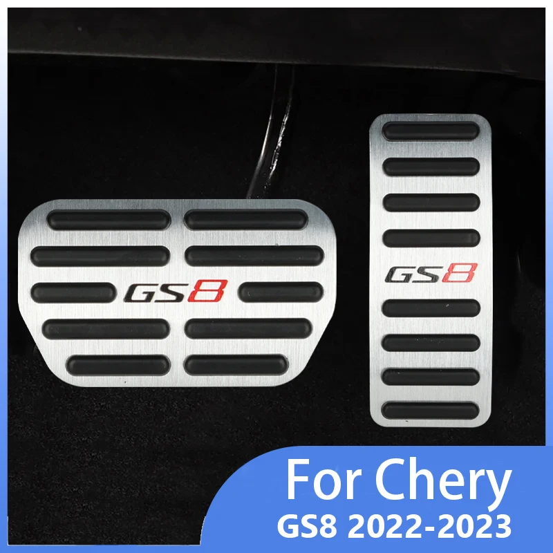 

For Trumpchi GAC GS8 II 2023 Car Accessories Pedal Brake Accelerator Rest Cover Anti Skid Non-Slip Steel Foot Pad Auto Styling